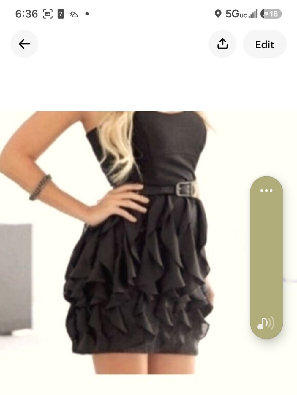 - Lauren Conrad Black Strapless Ruffle Front Dress - Picture 11 of 11